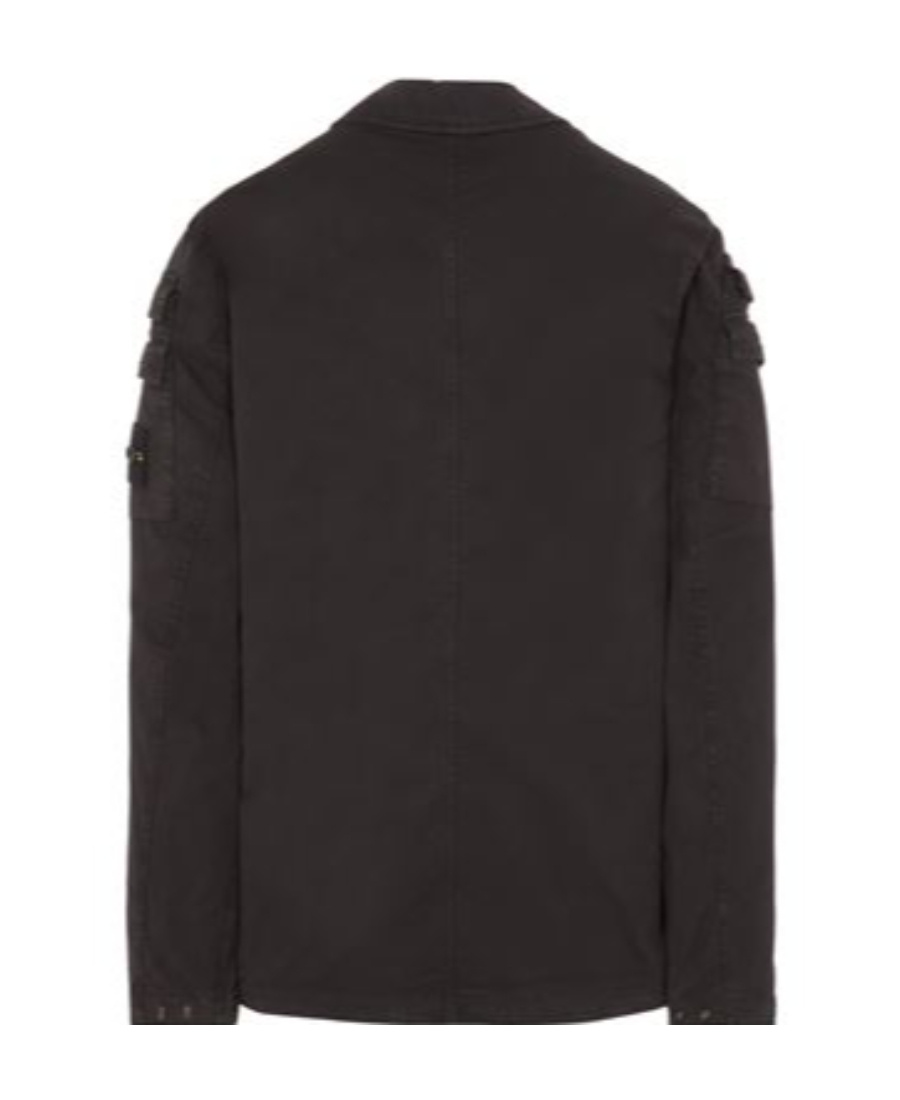 STONE ISLAND COMPASS-PATCH ZIP-UP SHIRT JACKET