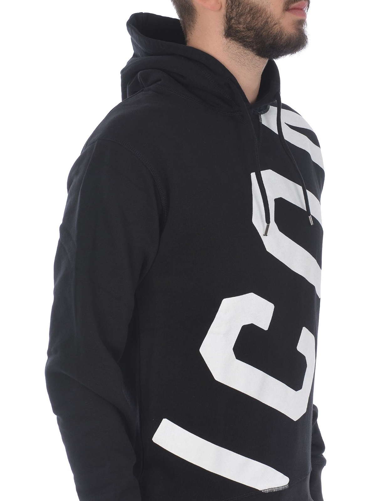 Dsquared2 Logo Hooded Sweater In Black