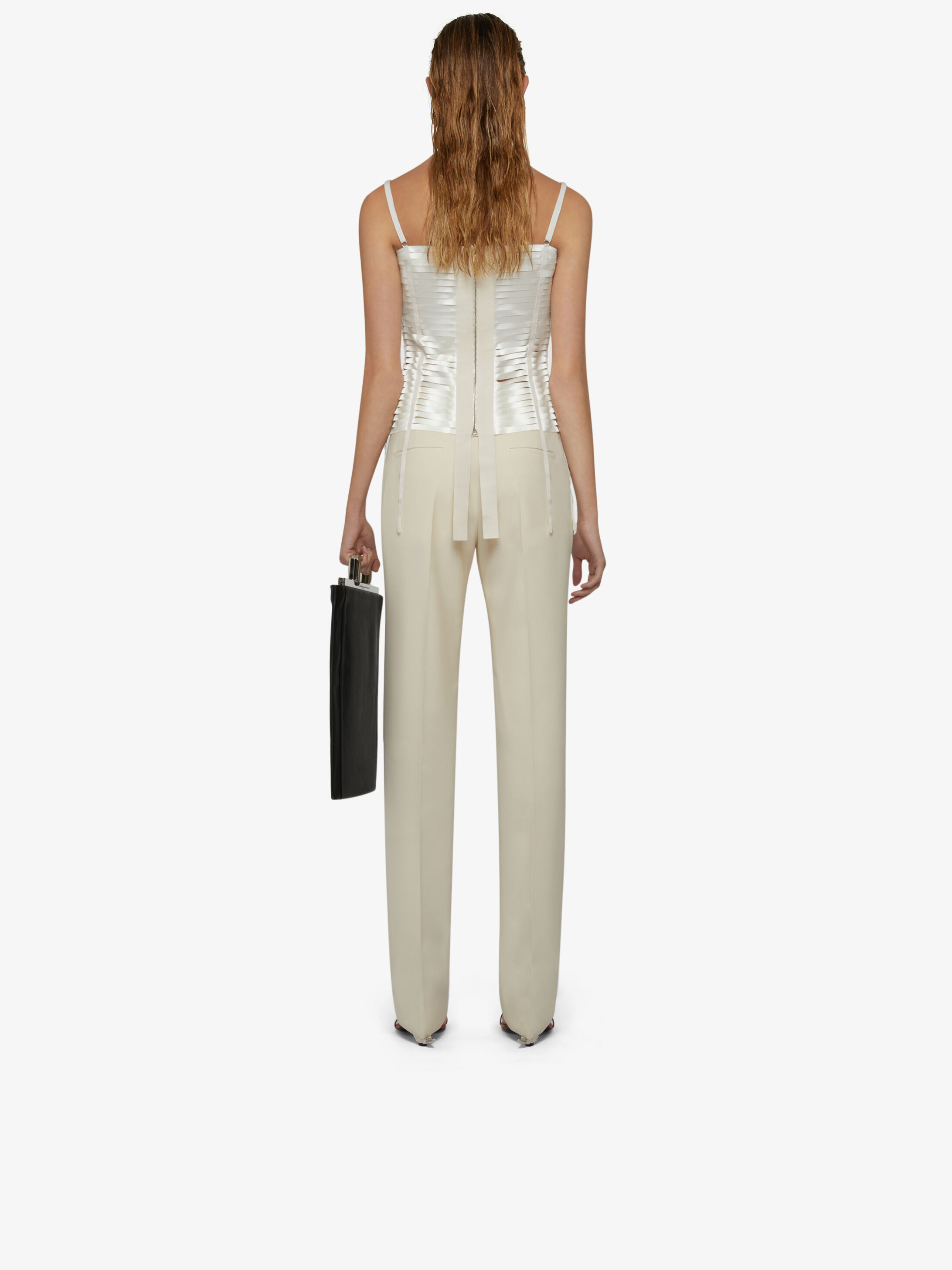 Givenchy High-waisted Slim-fit Trousers In Neutral