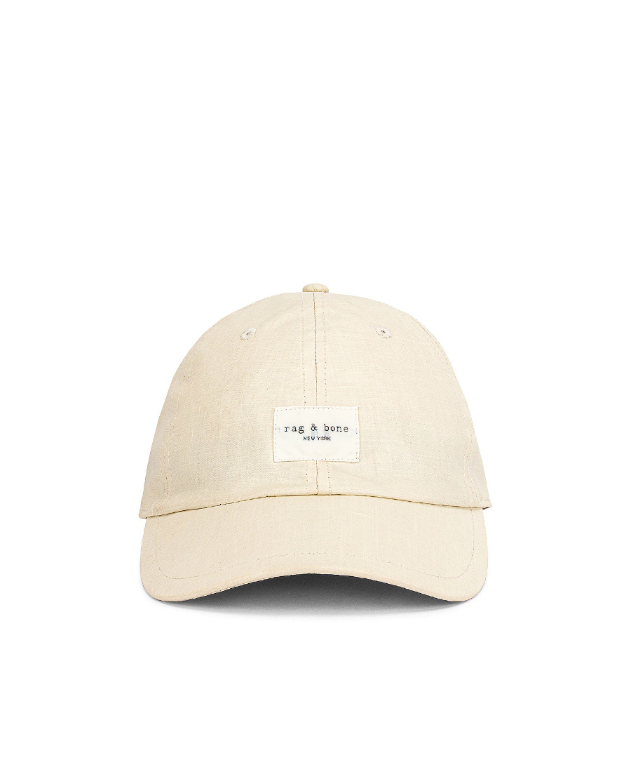 Rag & Bone Logo Patch Cap In White