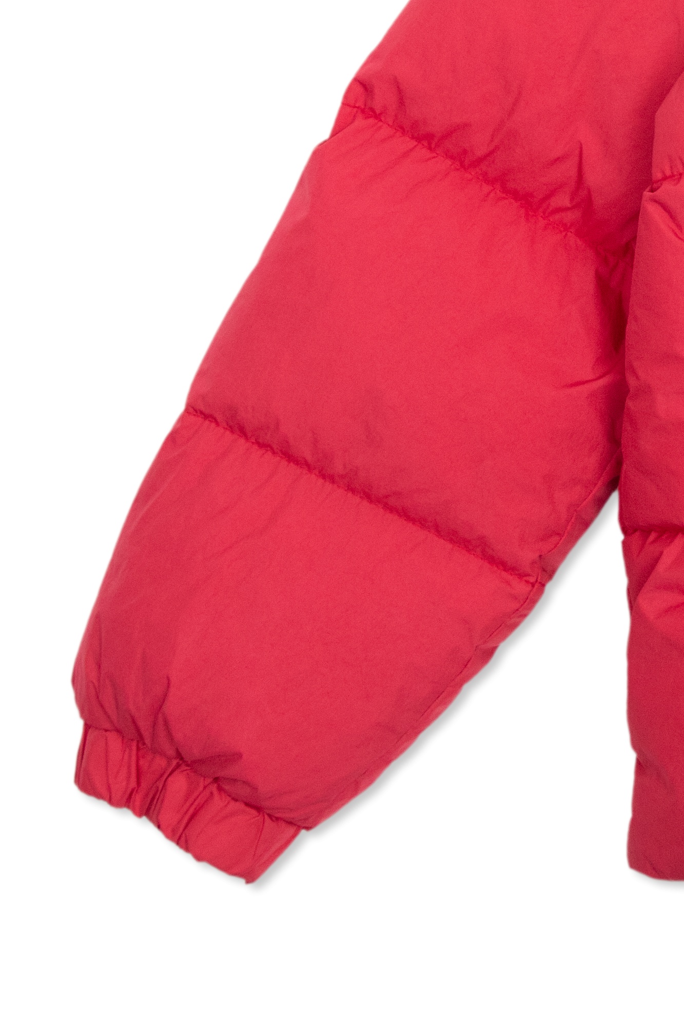 Stone Island Compass-motif Padded Jacket In Red