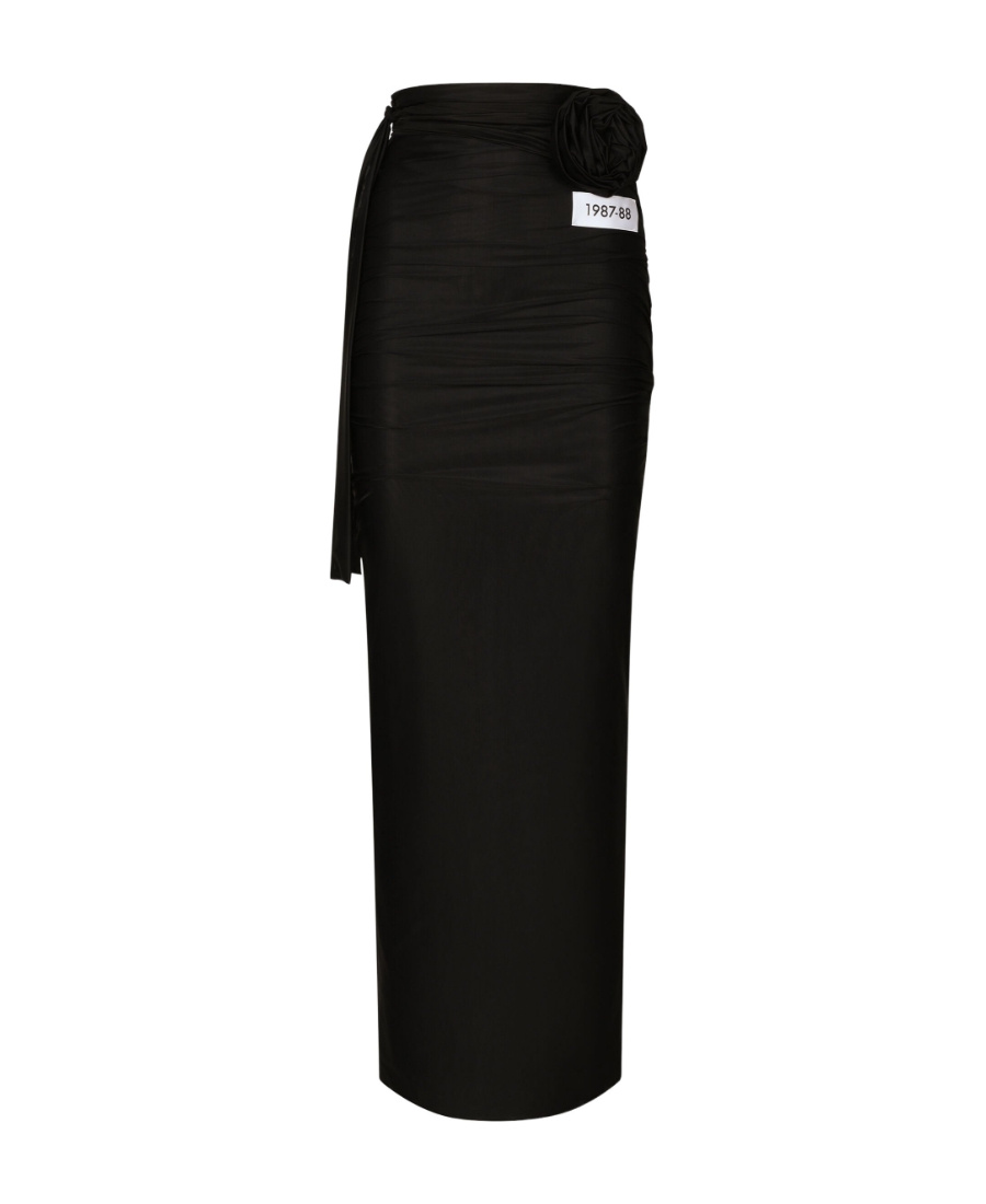 Dolce & Gabbana Sheer Floor-length Skirt In Black