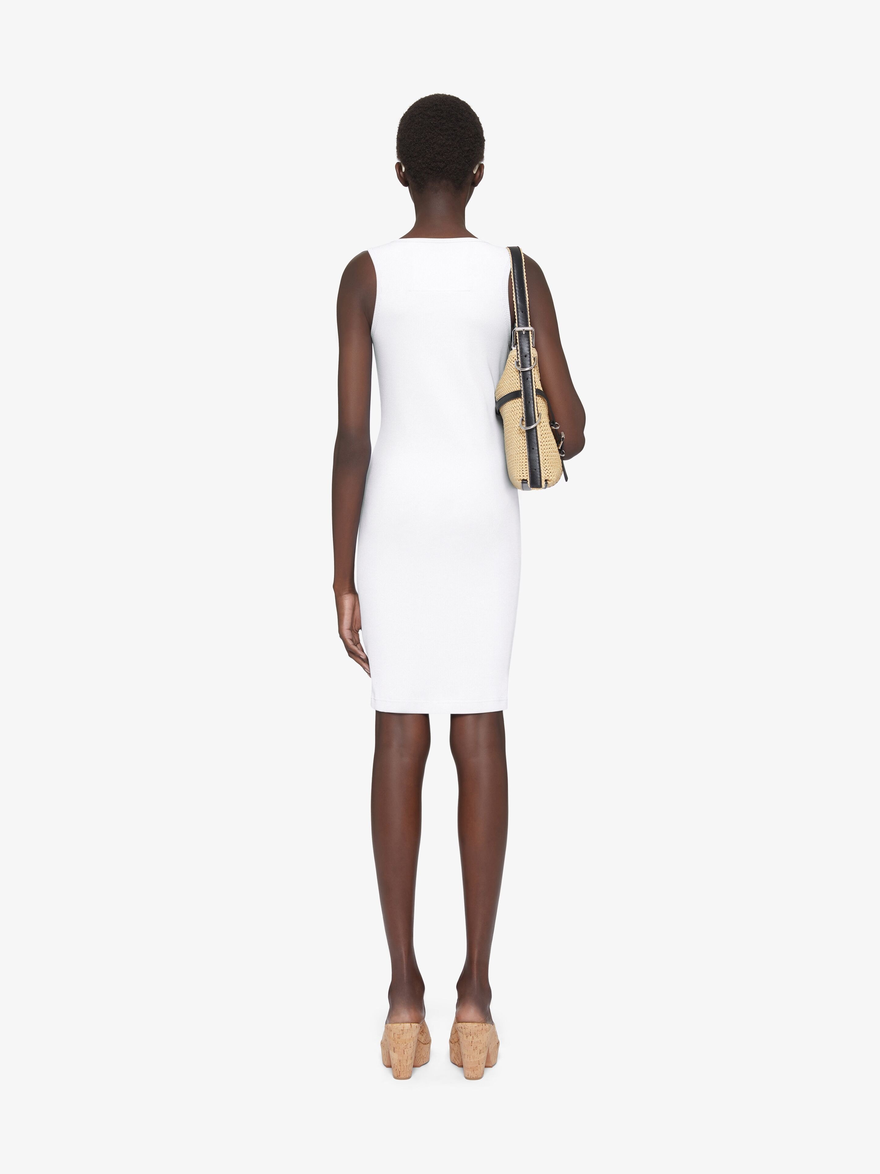 Givenchy Tank Dress In Cotton With 4g Detail In White