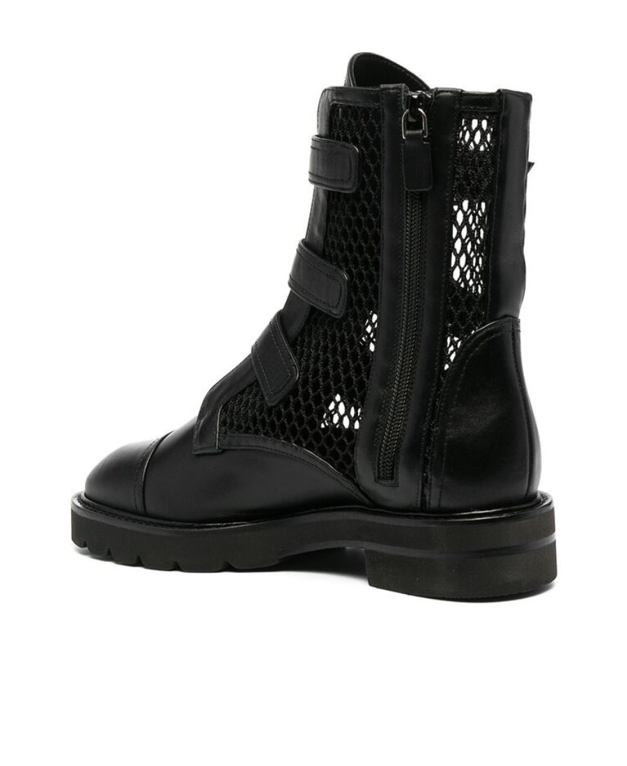 Stuart Weitzman Studded Leather Boots In Black