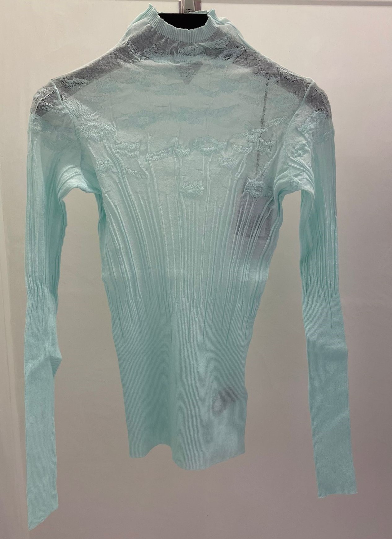 Bottega Veneta High-neck Long-sleeved Sweater In Gray