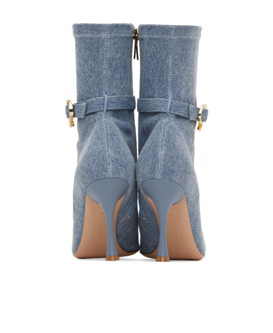 Gianvito Rossi Blue Ascent Boots In Blue