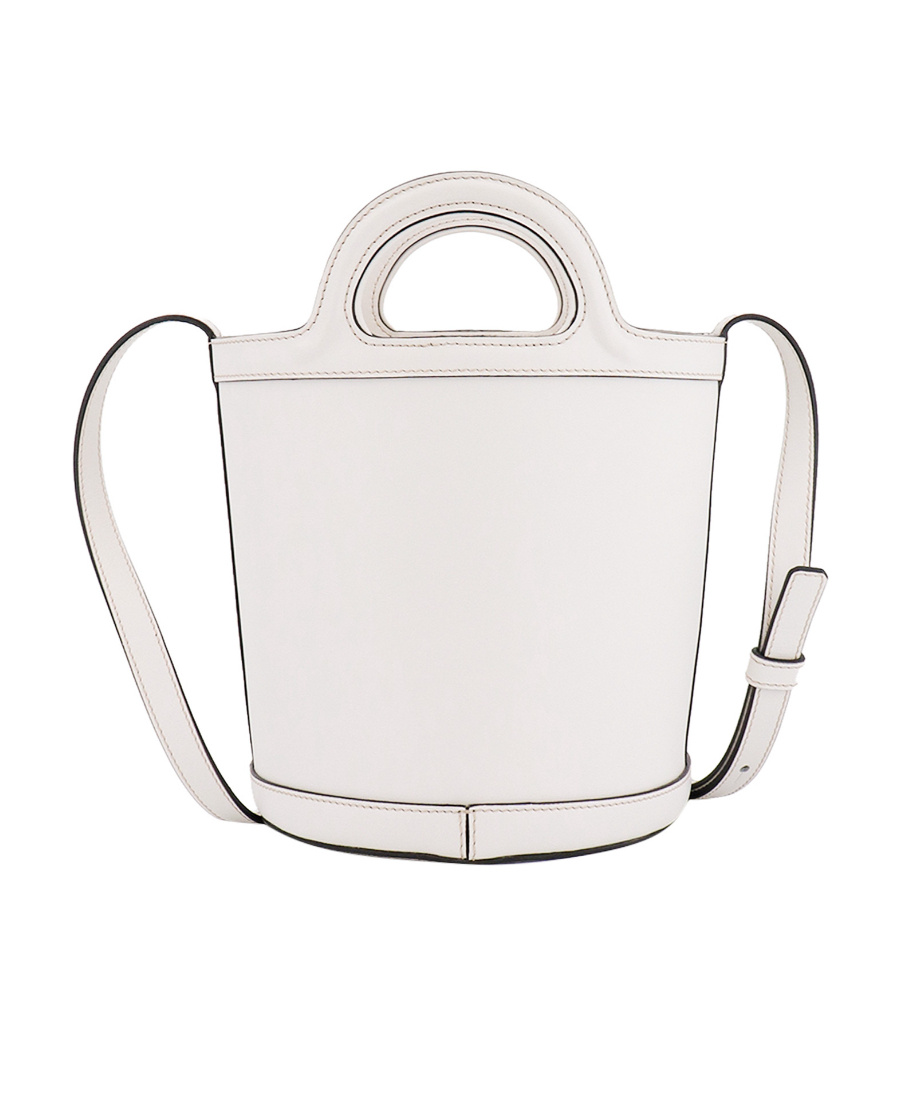 Marni Logo-embroidered Bucket Tote Bag In White