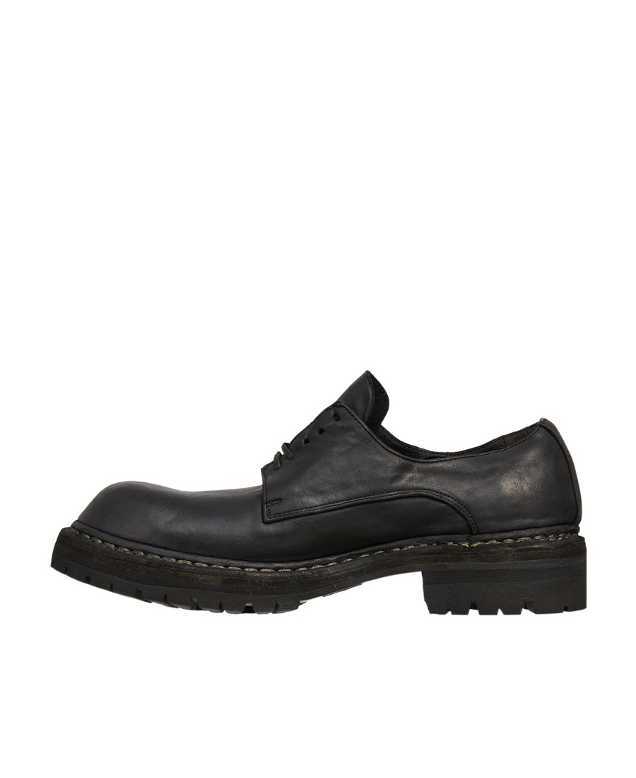 Guidi Lace Derby In Black