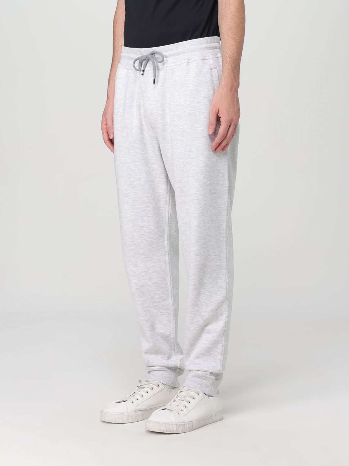 Brunello Cucinelli Drawstring Tapered-leg Joggers In White