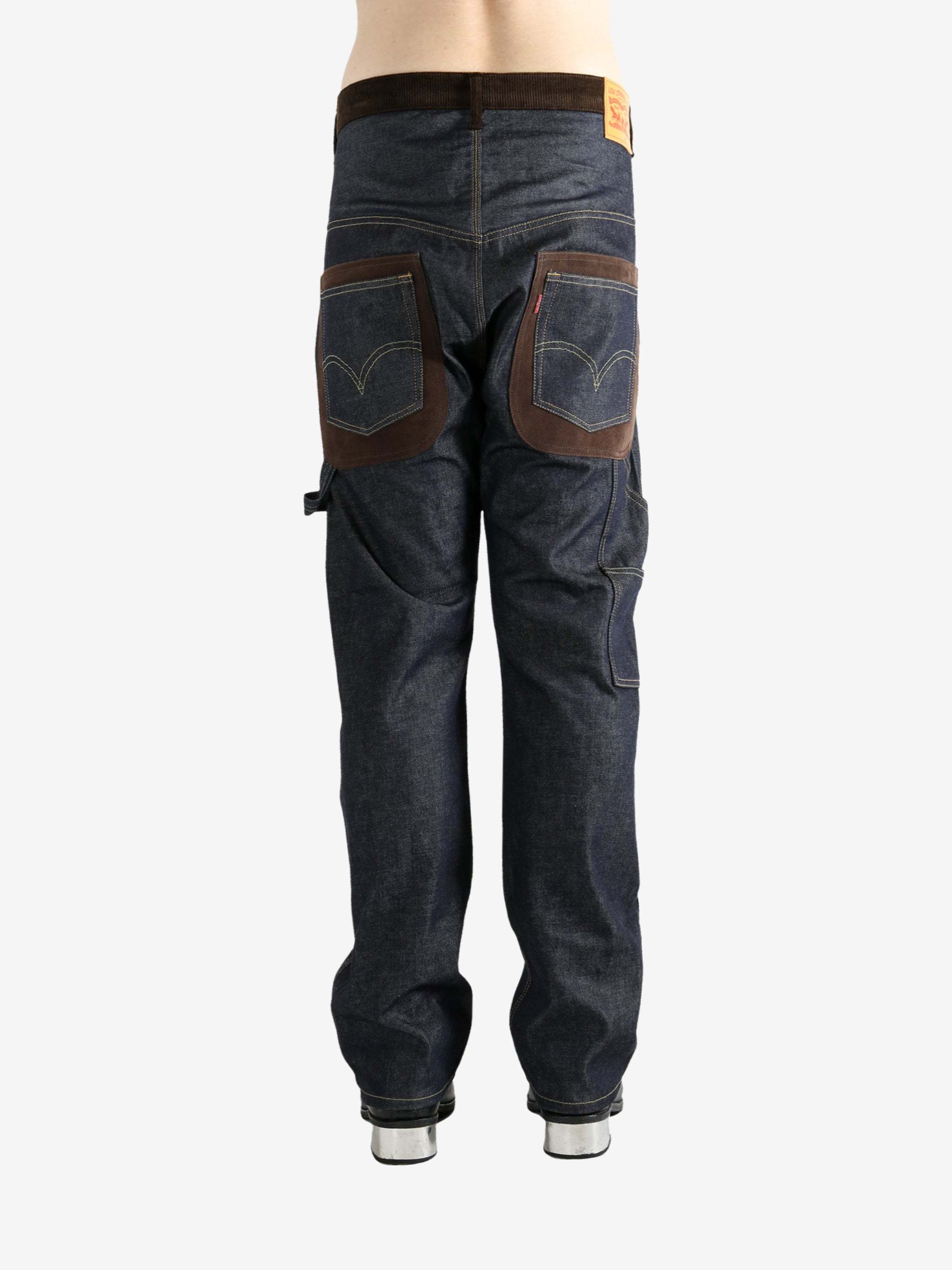Junya Watanabe Denim Trousers With Belt Loops In Black