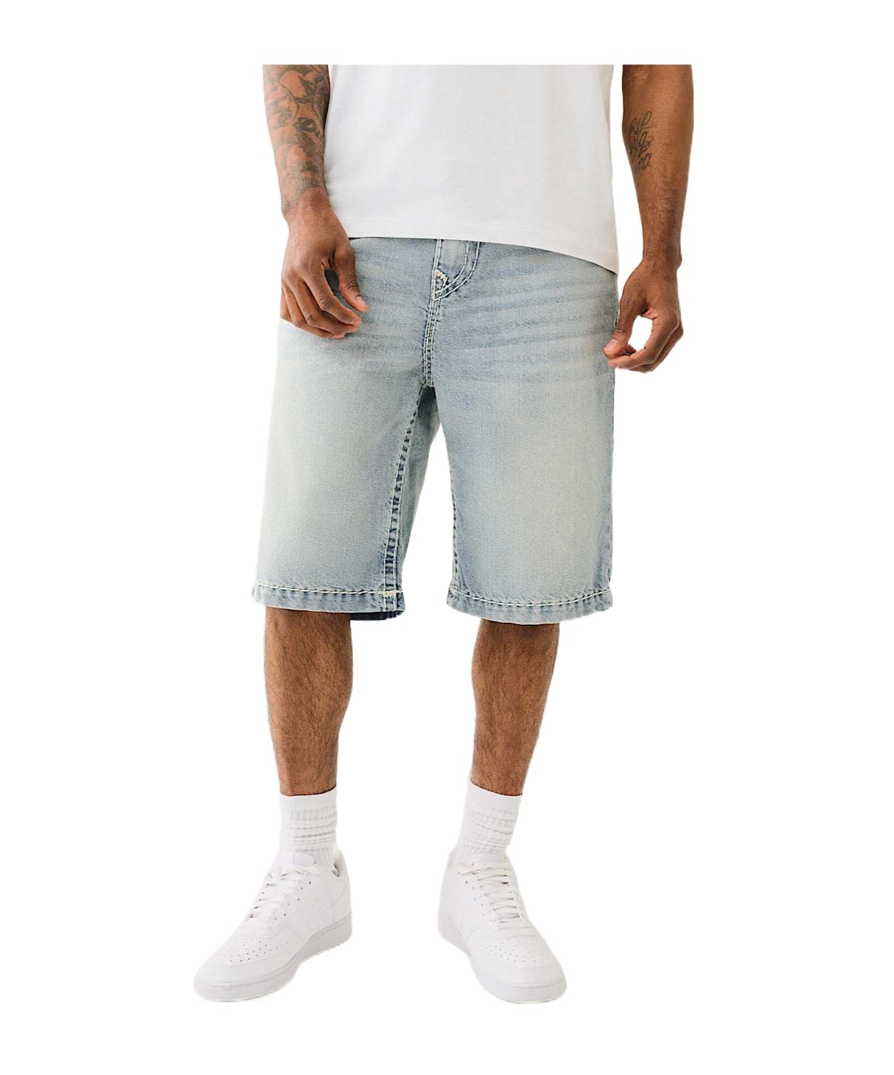 True Religion Vinny Super T Flap Ultra Baggy Short In Blue