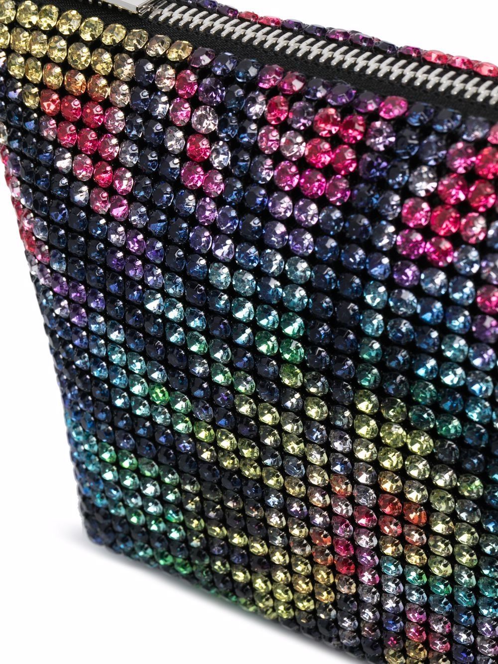 Alexander Wang Heiress Crystal-embellished Clutch In Black