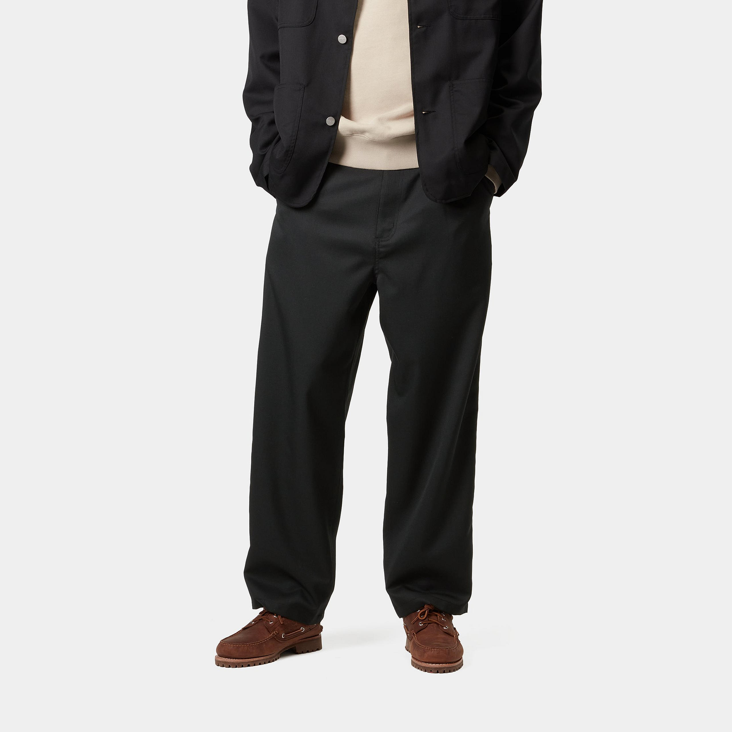 Carhartt "landon" Denim Pants Straight Leg In Black
