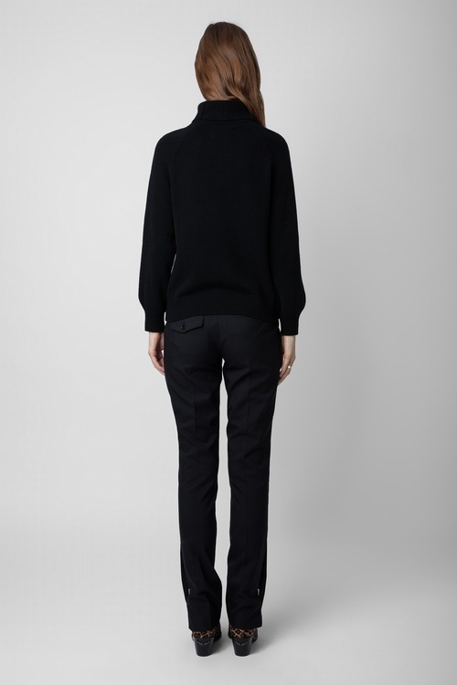 Shop Zadig & Voltaire Roll-neck Cashmere Jumper In Black