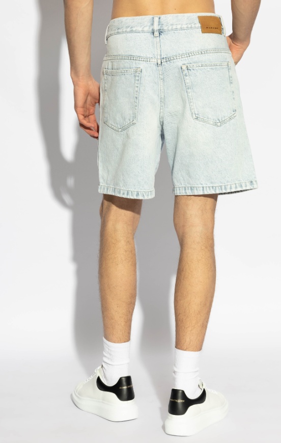 Isabel Marant Blue Jeffry Shorts In White
