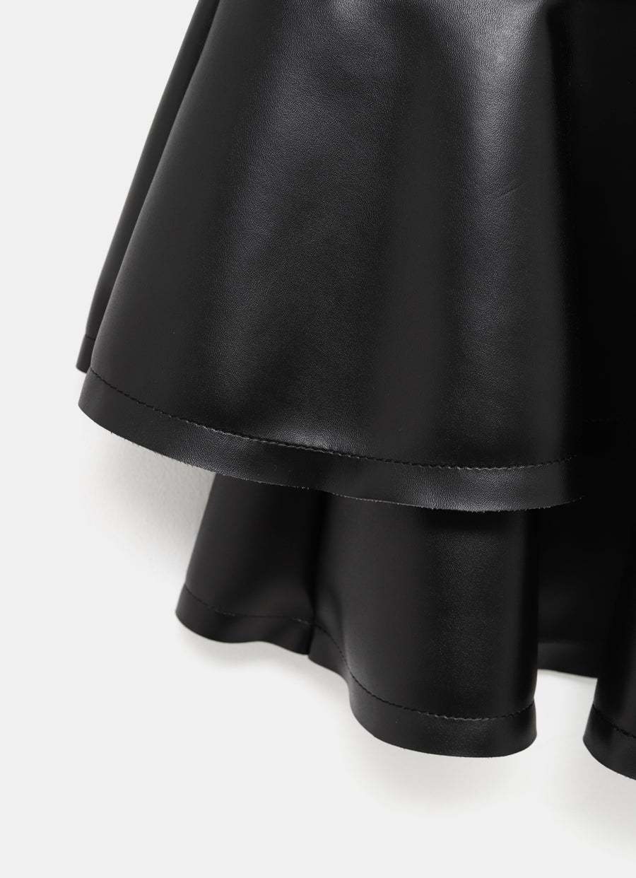 COMME DES GARÇONS RUFFLE-HEM MIDI SKIRT 
