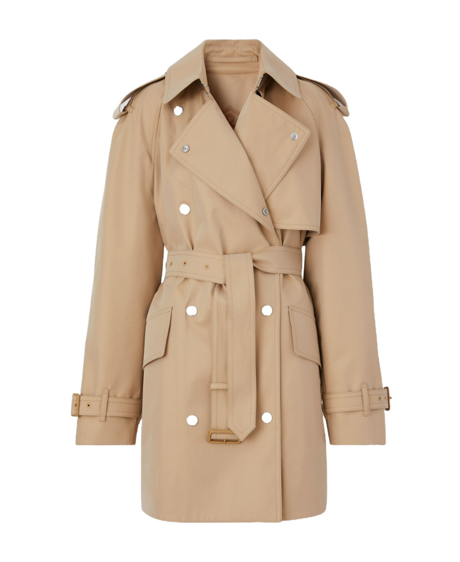 Shop Burberry Bonded Cotton Gabardine Trench Coat In Nude