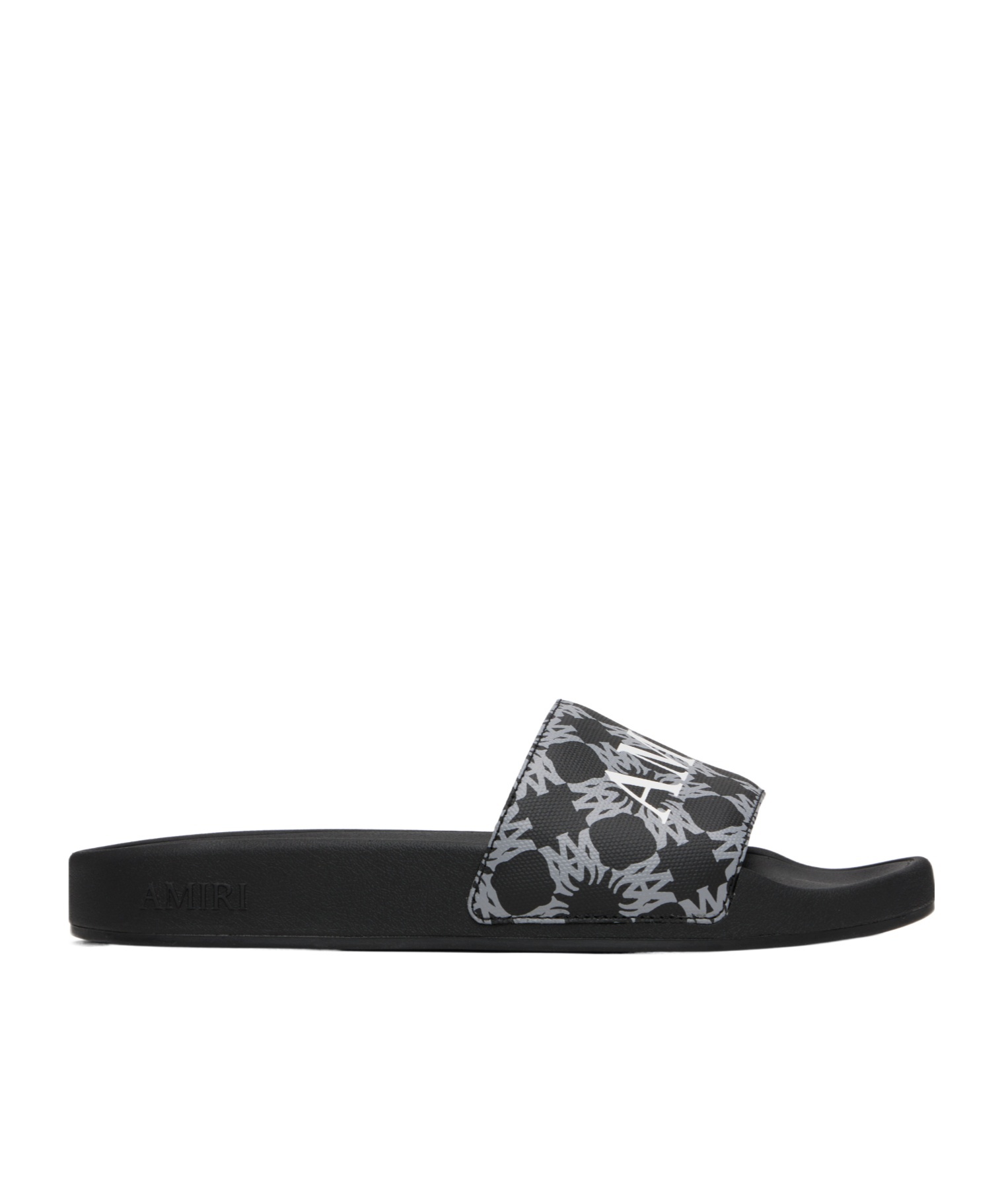 Amiri Men Black Sandals With Logo Lettering On The Front In Rubber Man In Black