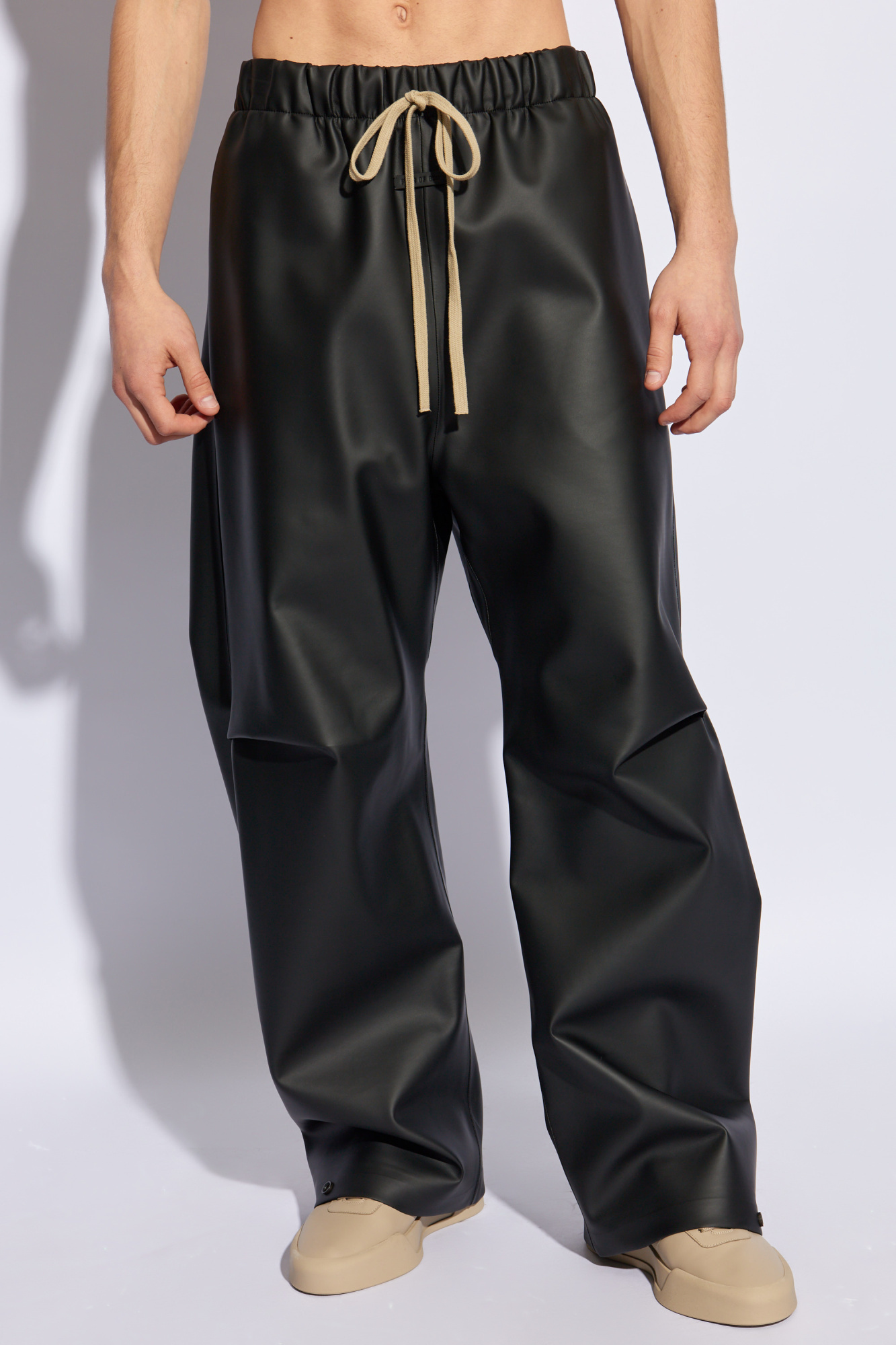 Fear Of God Pleated Wide-leg Trousers In Black