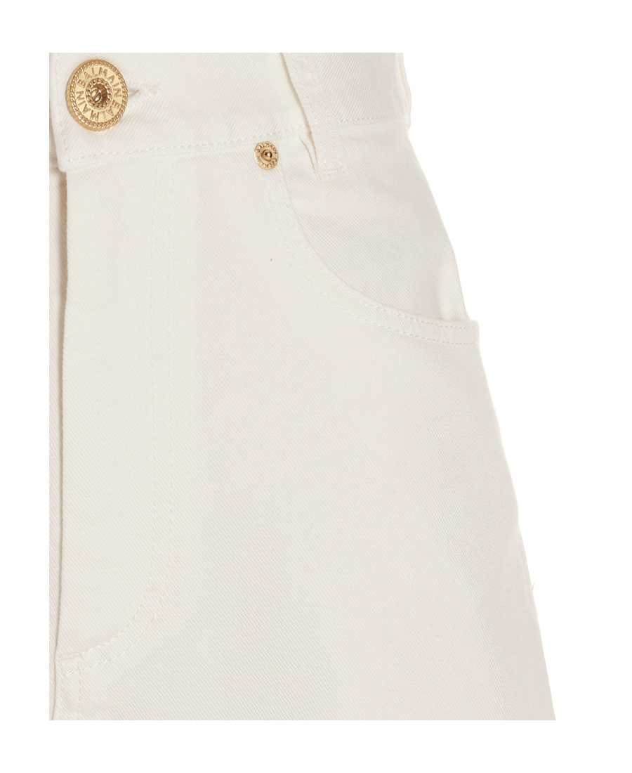 BALMAIN HIGH-RISE COTTON SHORTS