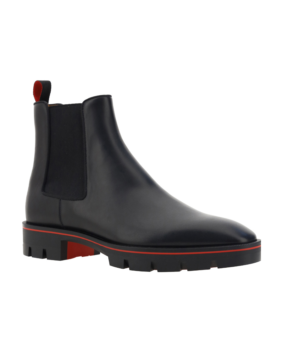 Christian Louboutin Mens Black Melon Flat Calf Black 9 In Black