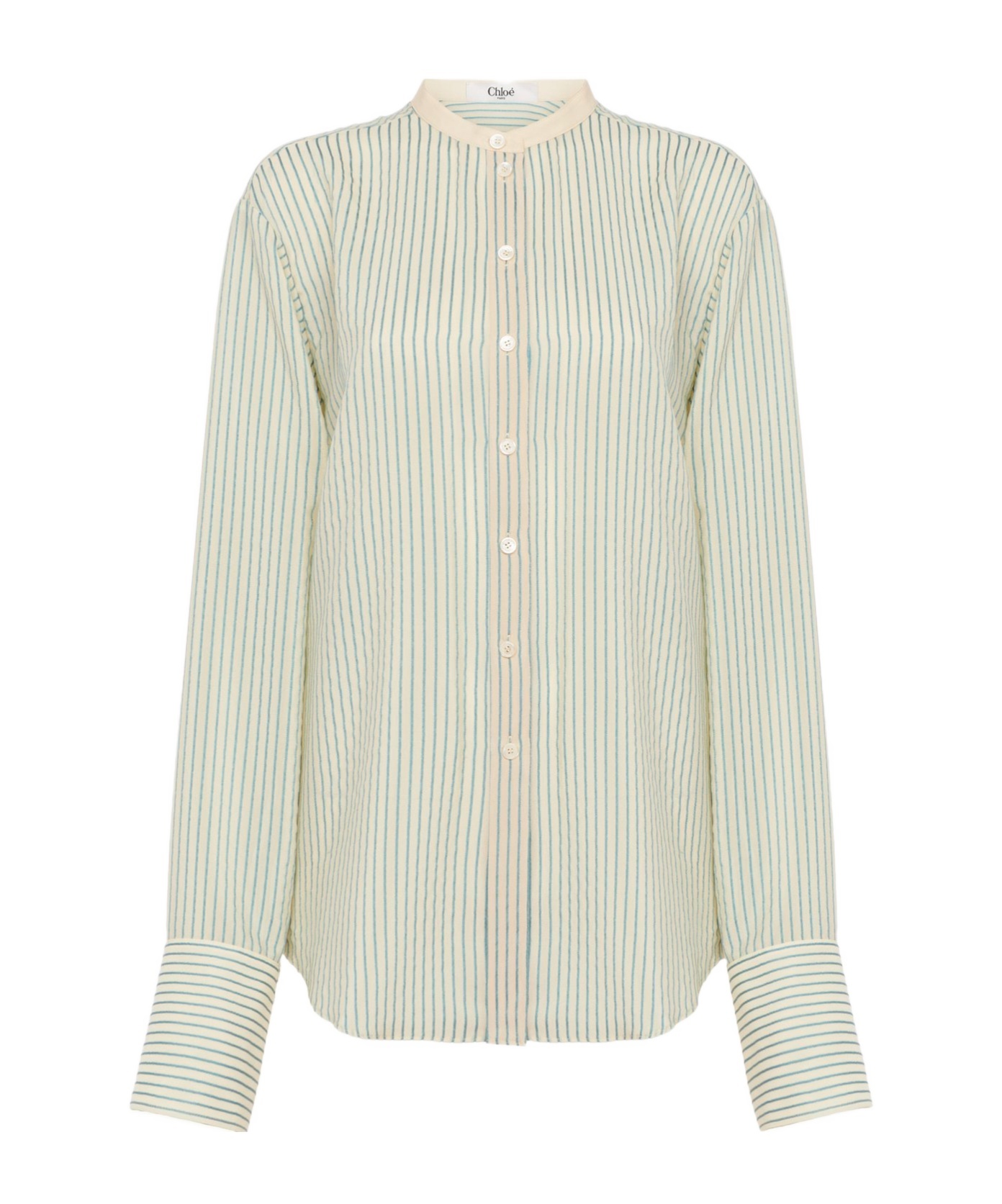 Chloé Oversized Silk Blouse In White
