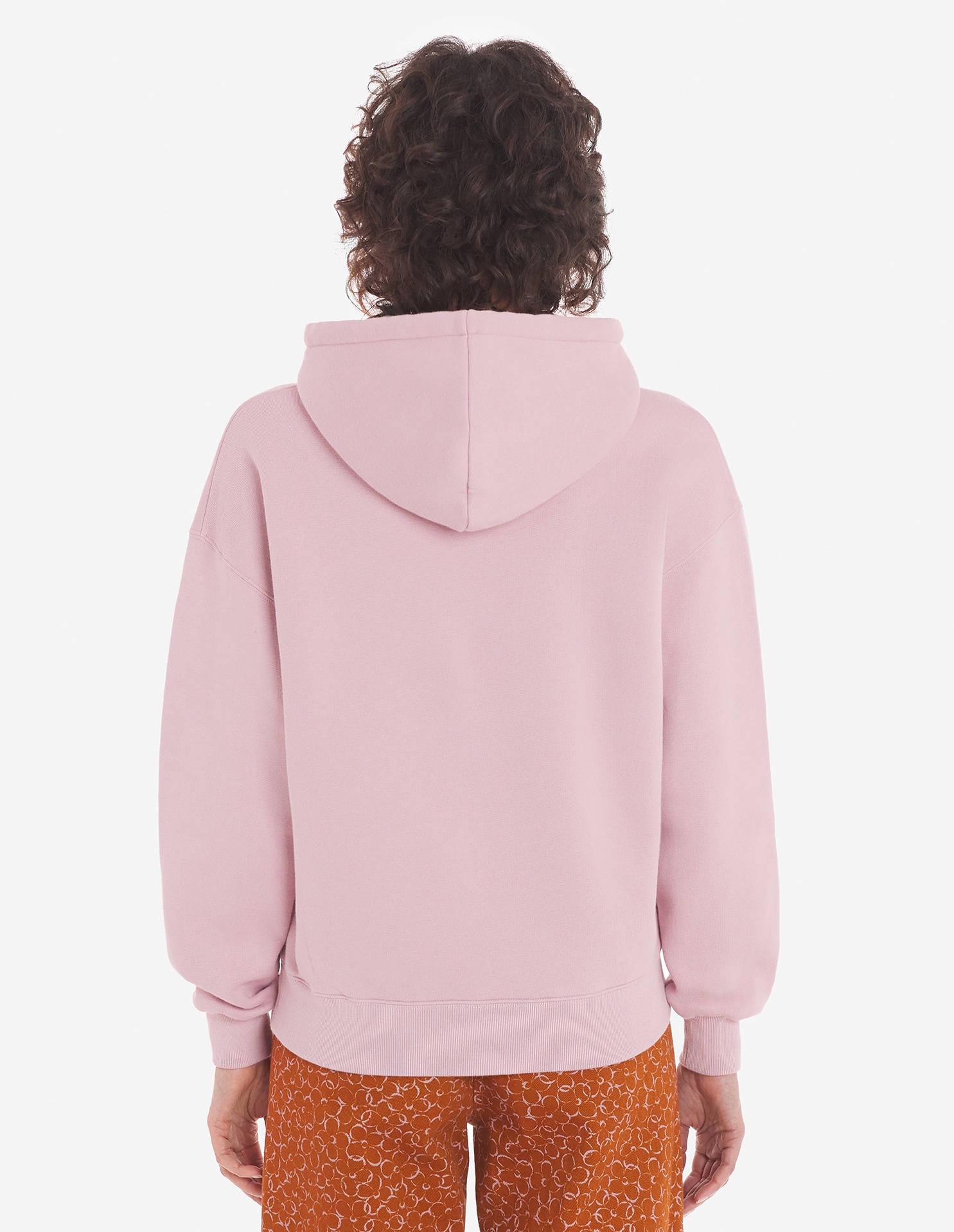 Shop Maison Kitsuné Long Sleeved Hooded Hooded Sweater In Pink