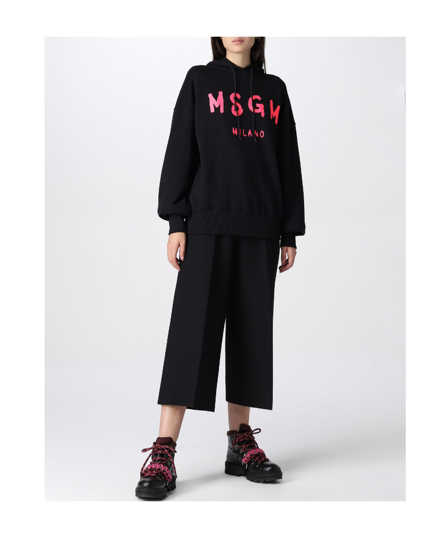 Msgm Logo-print Sweatshirt In Black