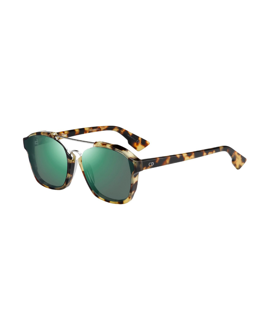 Dior Tortoise Turtle Square Sunglasses In Green