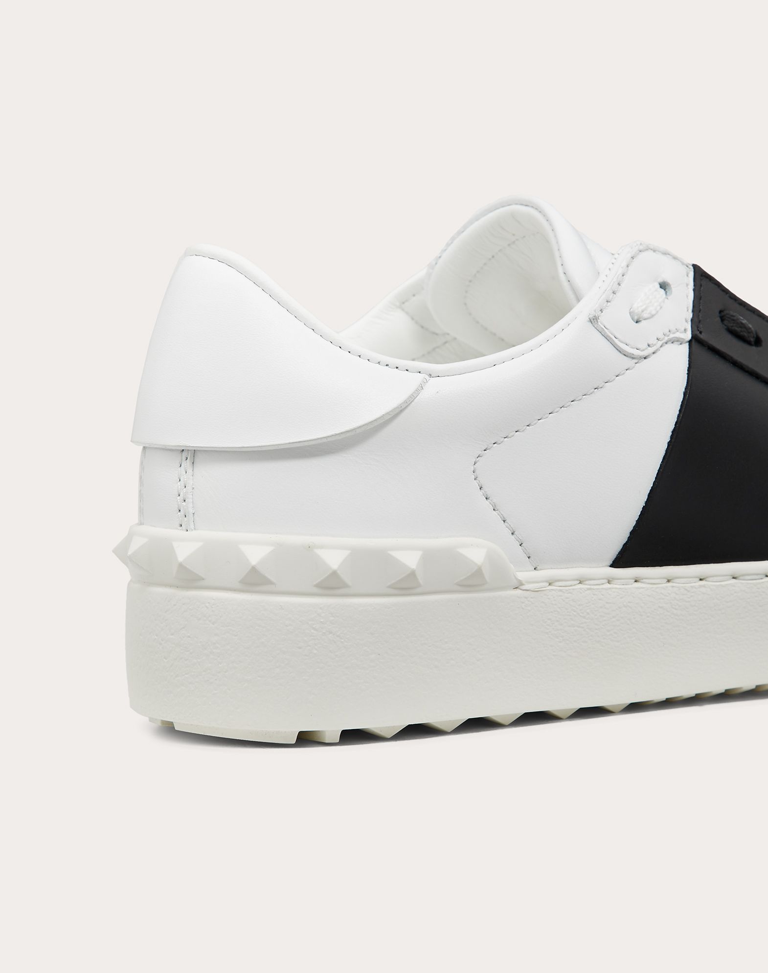 Valentino Garavani Valentino Calfskin Sneakers With Contrasting Bands And Rubber Studs In White