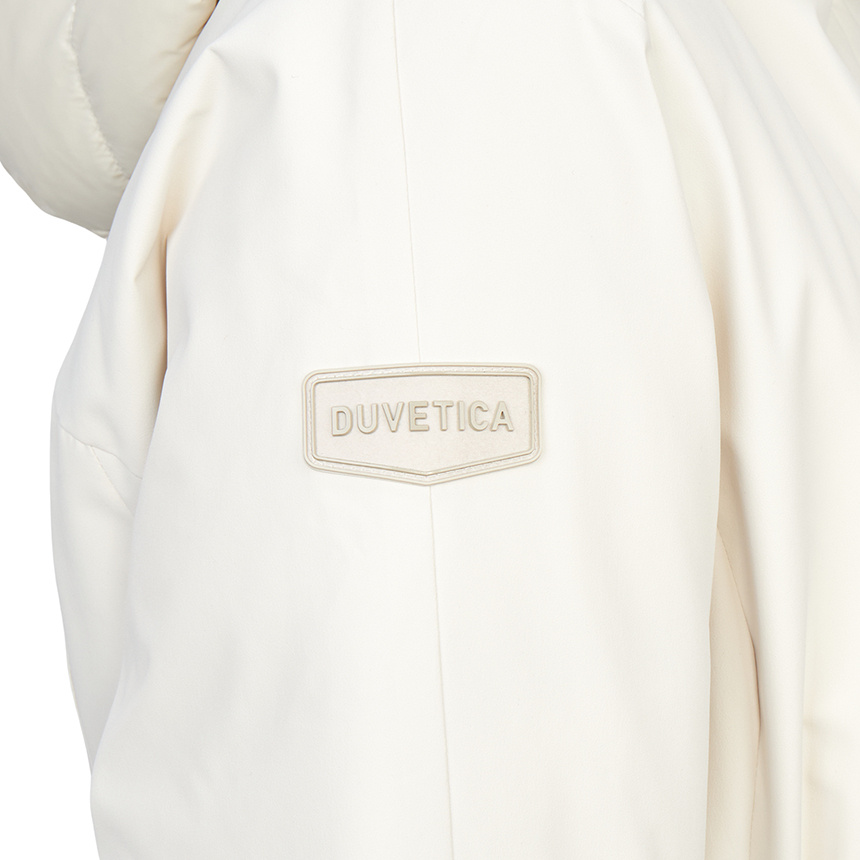 Duvetica Long-sleeved Down Jacket In White