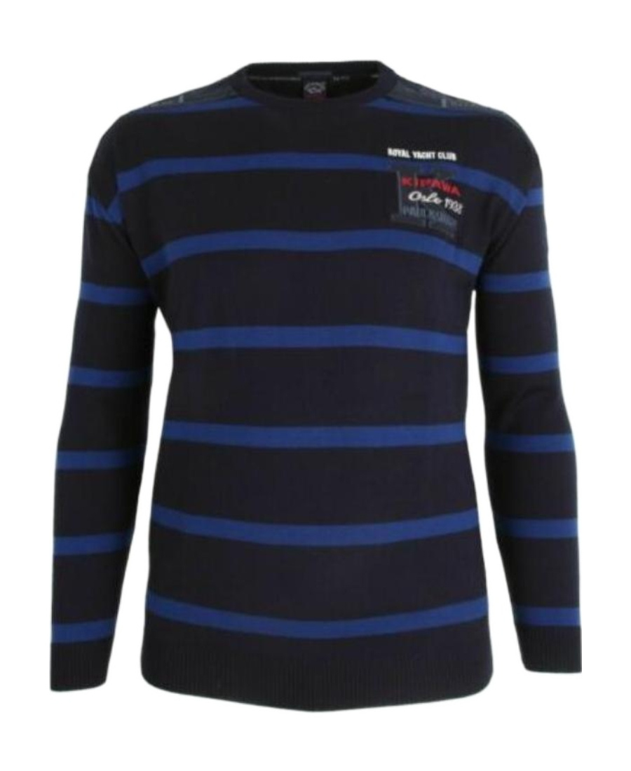 Paul & Shark Striped Pullover In Black