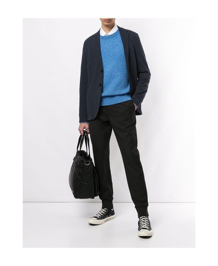 Harris Wharf London Textured Single-breasted Blazer In Blue