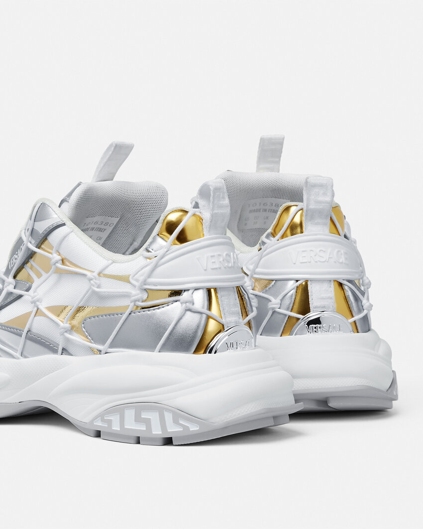 Versace Mercury M_vs_03 Metallic Sneakers In White