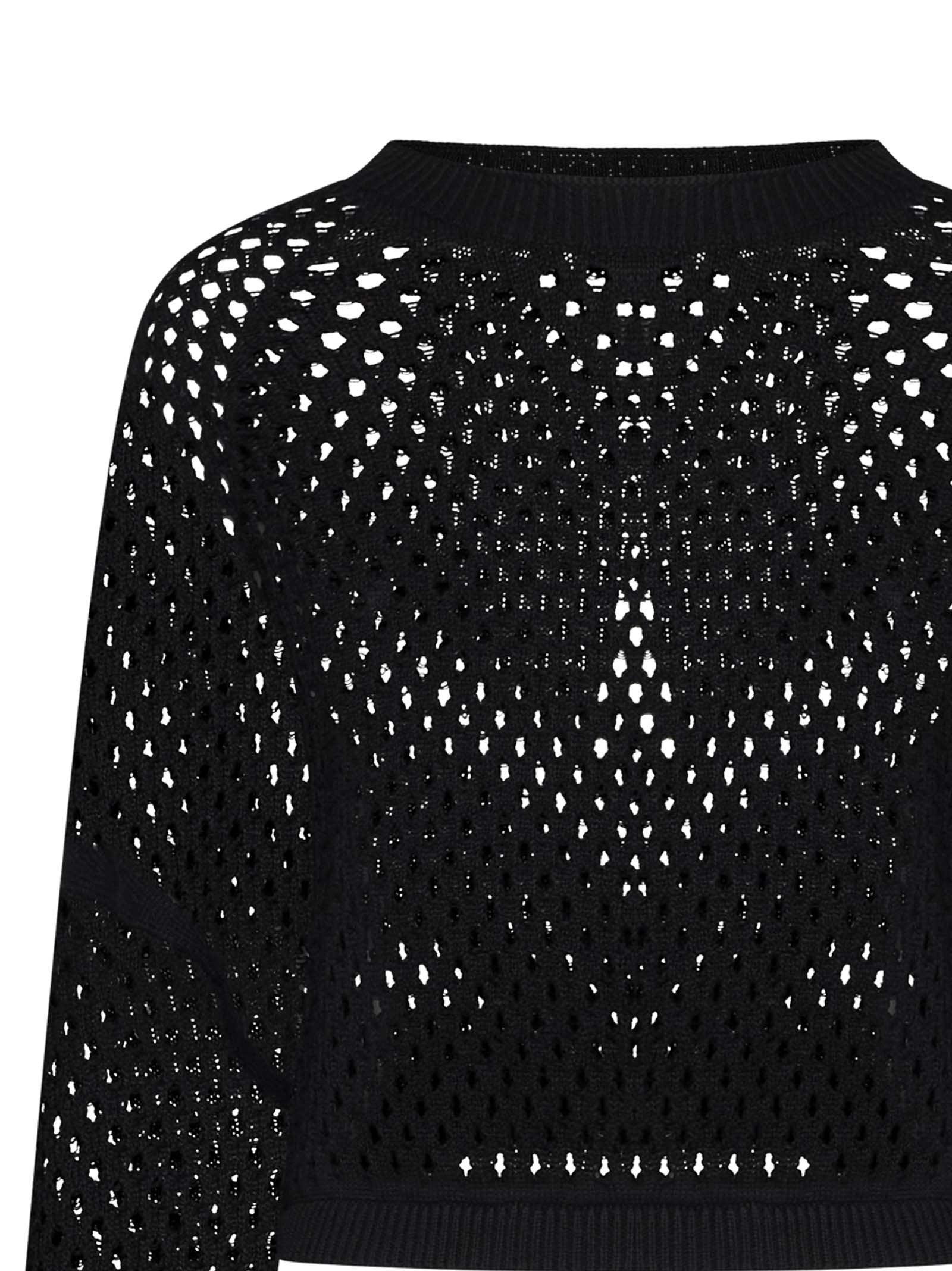 SEMICOUTURE DROP-SHOULDER OPEN-KNIT JUMPER