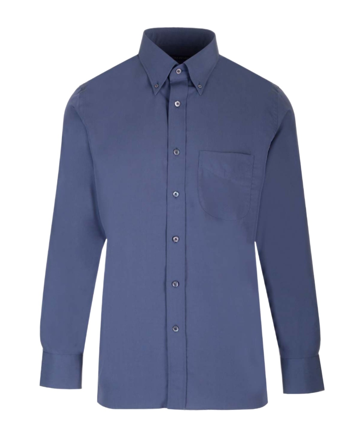 Tom Ford Lyocell Shirt With Rear Yoke And Button-down Collar In Blue