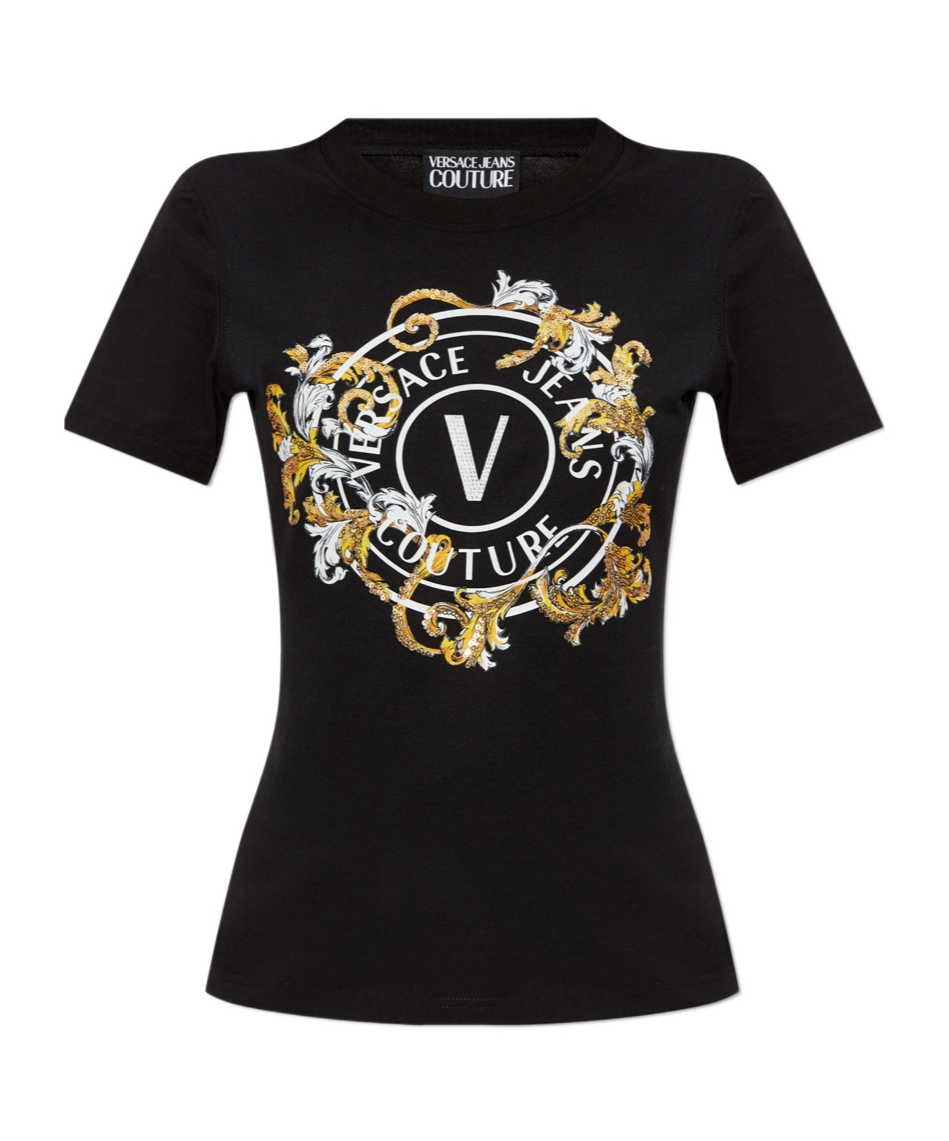 Versace Jeans Logo-print T-shirt In Black