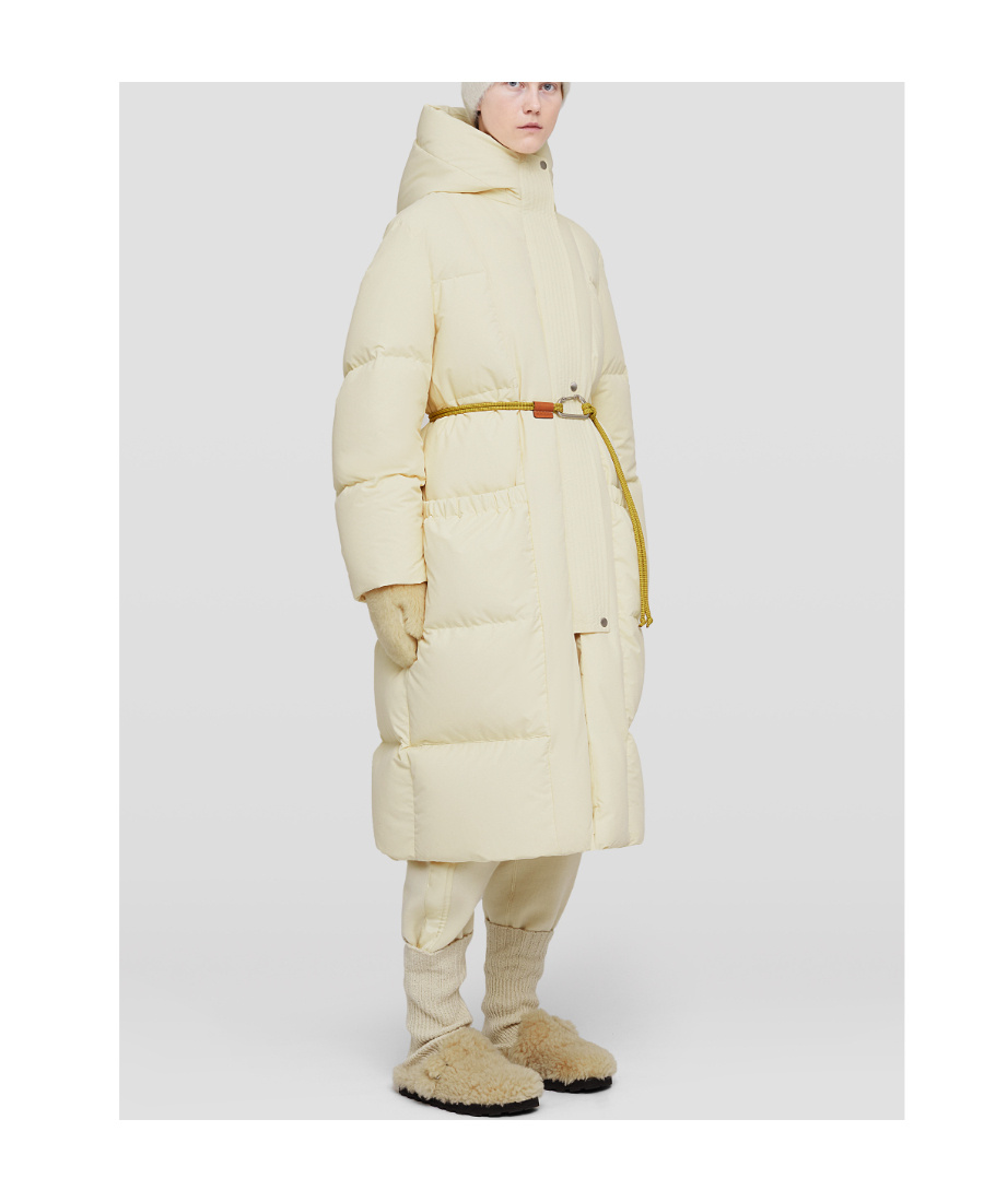 Jil Sander Beige Quilted Down Jacket In Nude