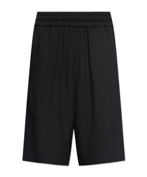 Moschino Logo Patch Pocketed Shorts In Black