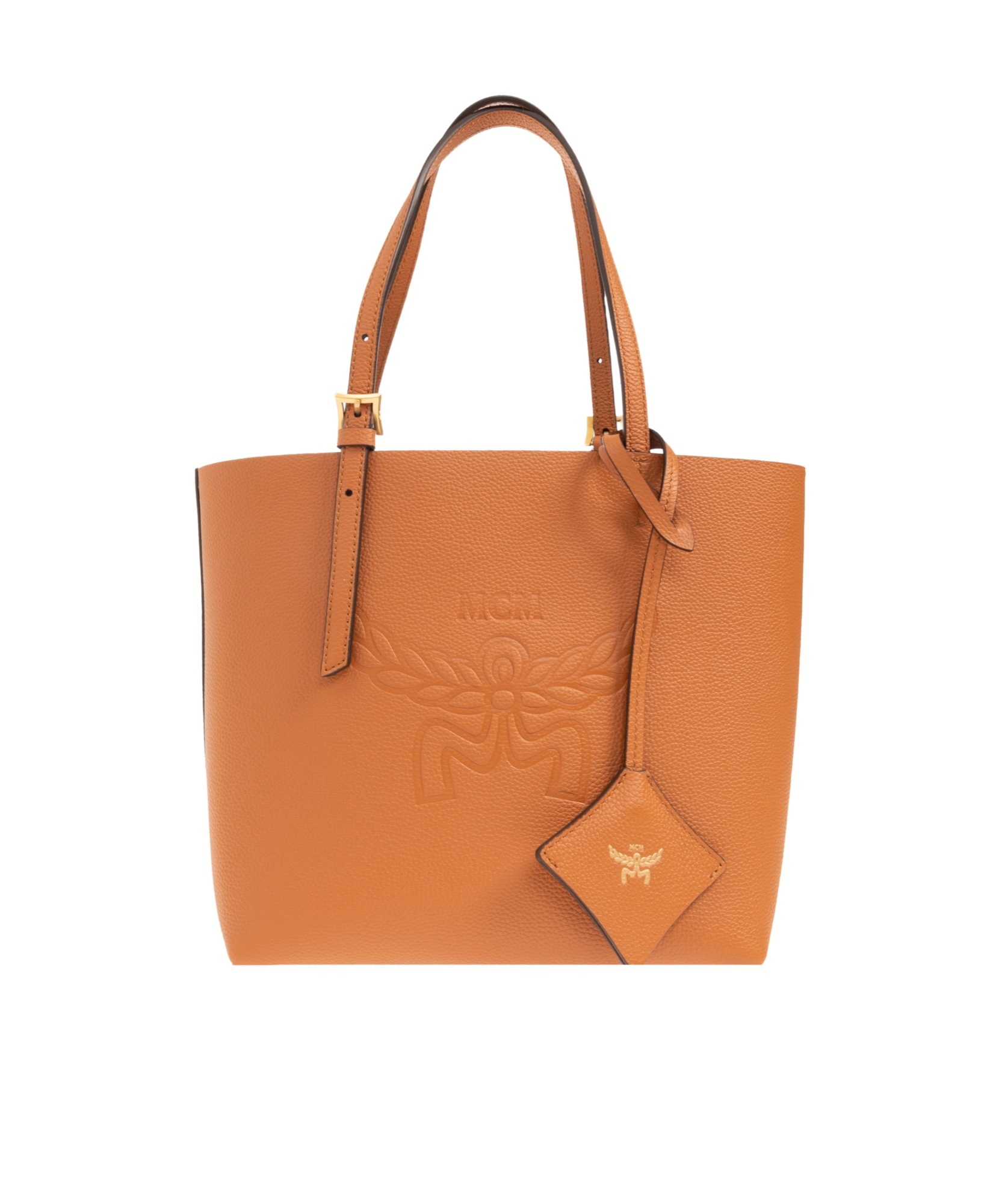 Mcm Logo Handbag In Brown