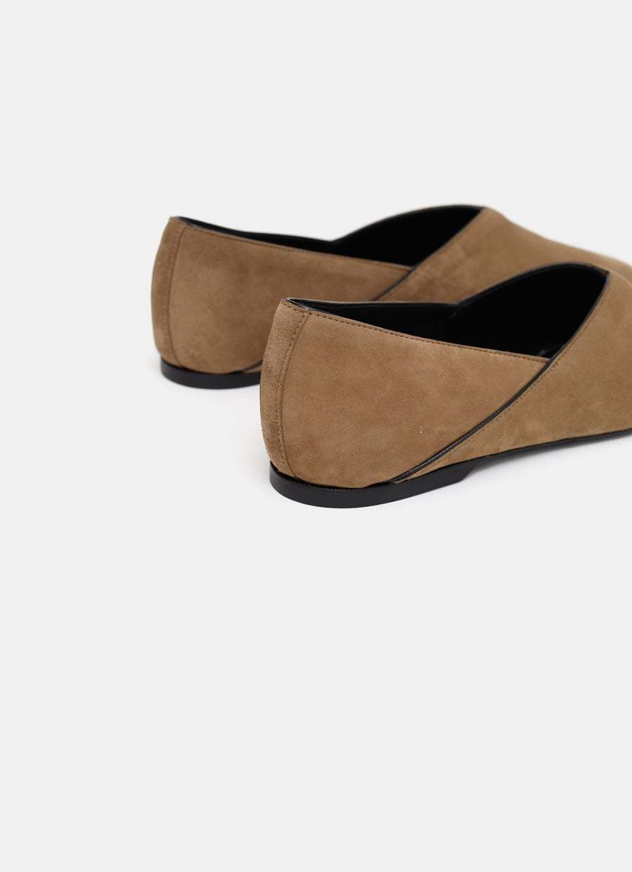 Totême Suede Everyday Ballet Flats In Brown