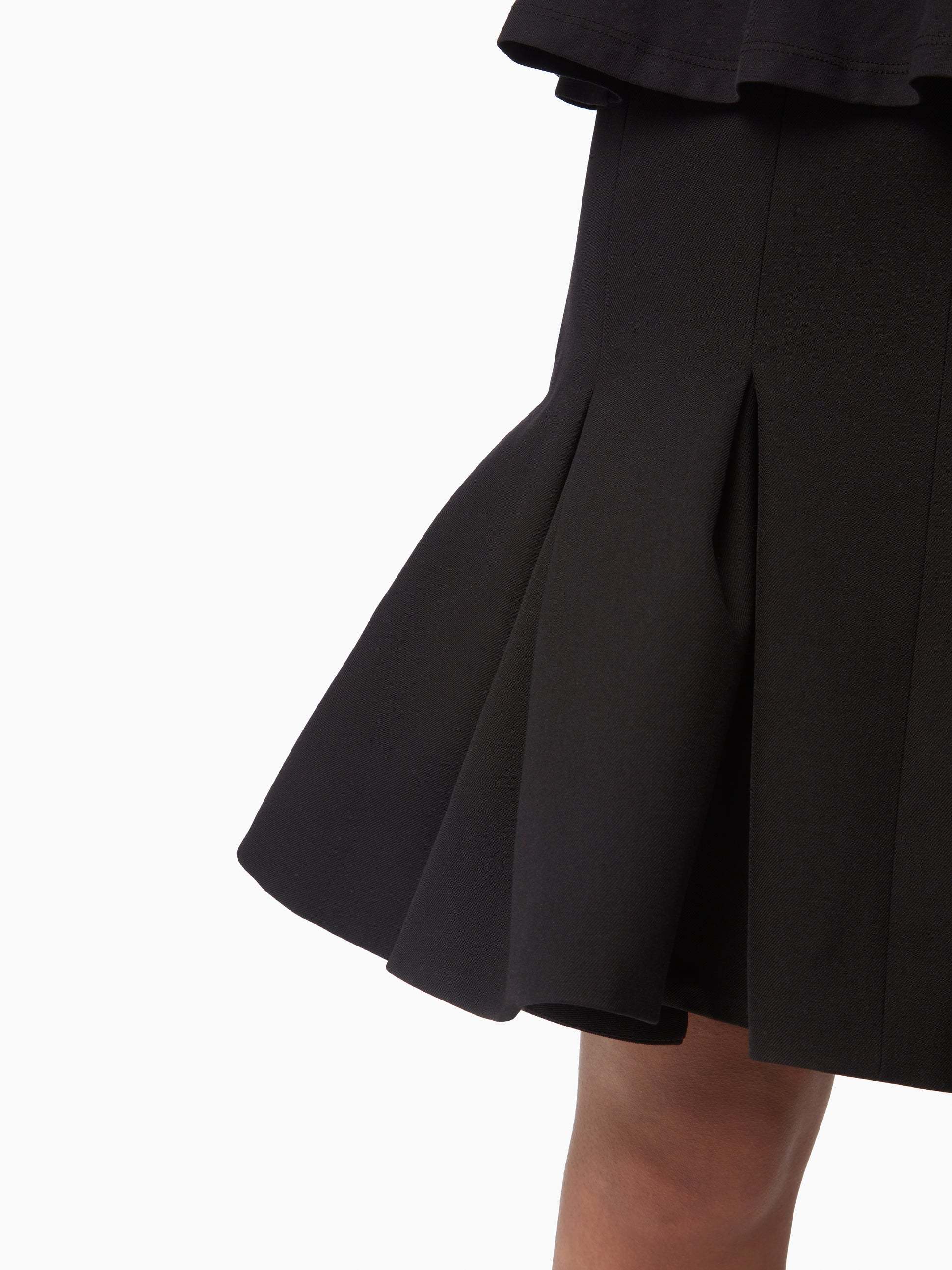 Nina Ricci Peplum Mid Skirt In Black