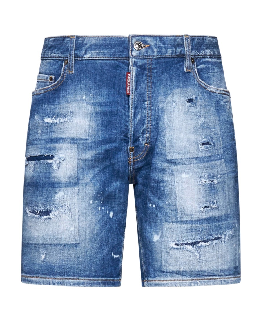 DSQUARED2 DISTRESSED DENIM SHORTS