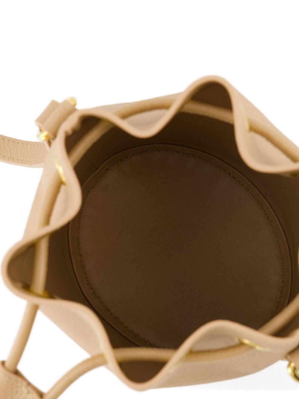 Valentino Vlogo Signature Drawstring Bucket Bag In Brown