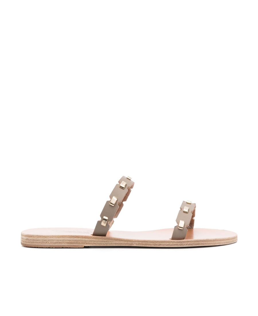 Ancient Greek Sandals Kara Flat Leather Sandals In Nude