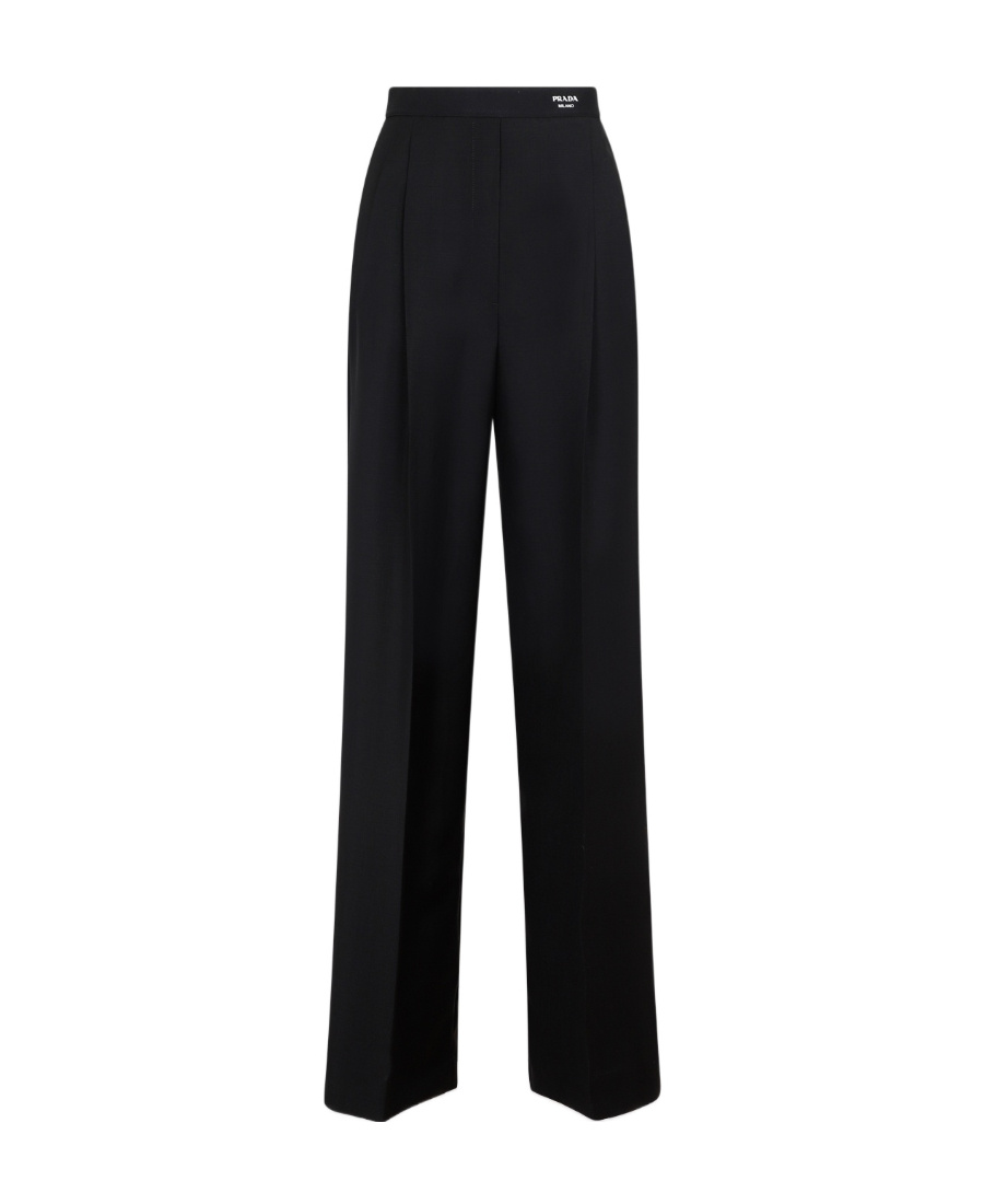 Prada Mohair And Wool Pants In Black