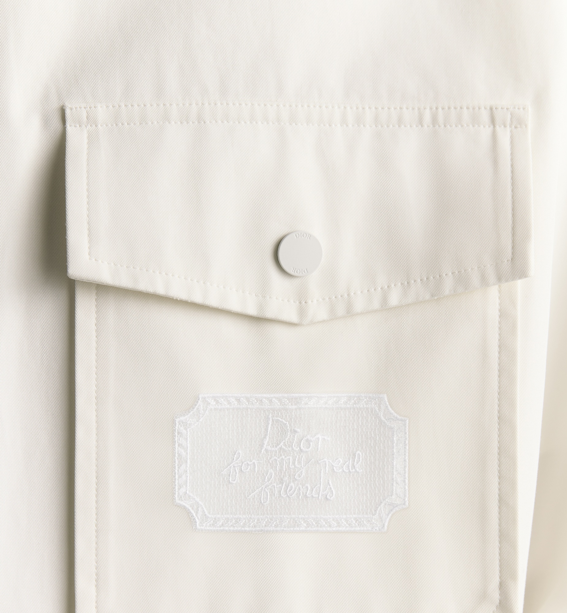 Dior Zippered Shirt In White