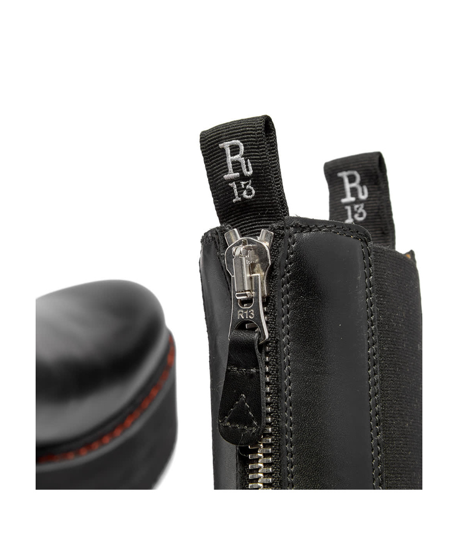 R13 Double Stack Platform Boots In Black