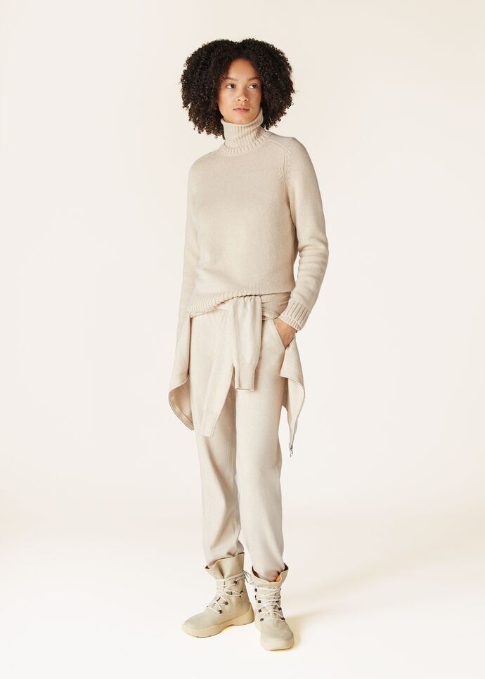 Loro Piana Knitted Track Pants In White