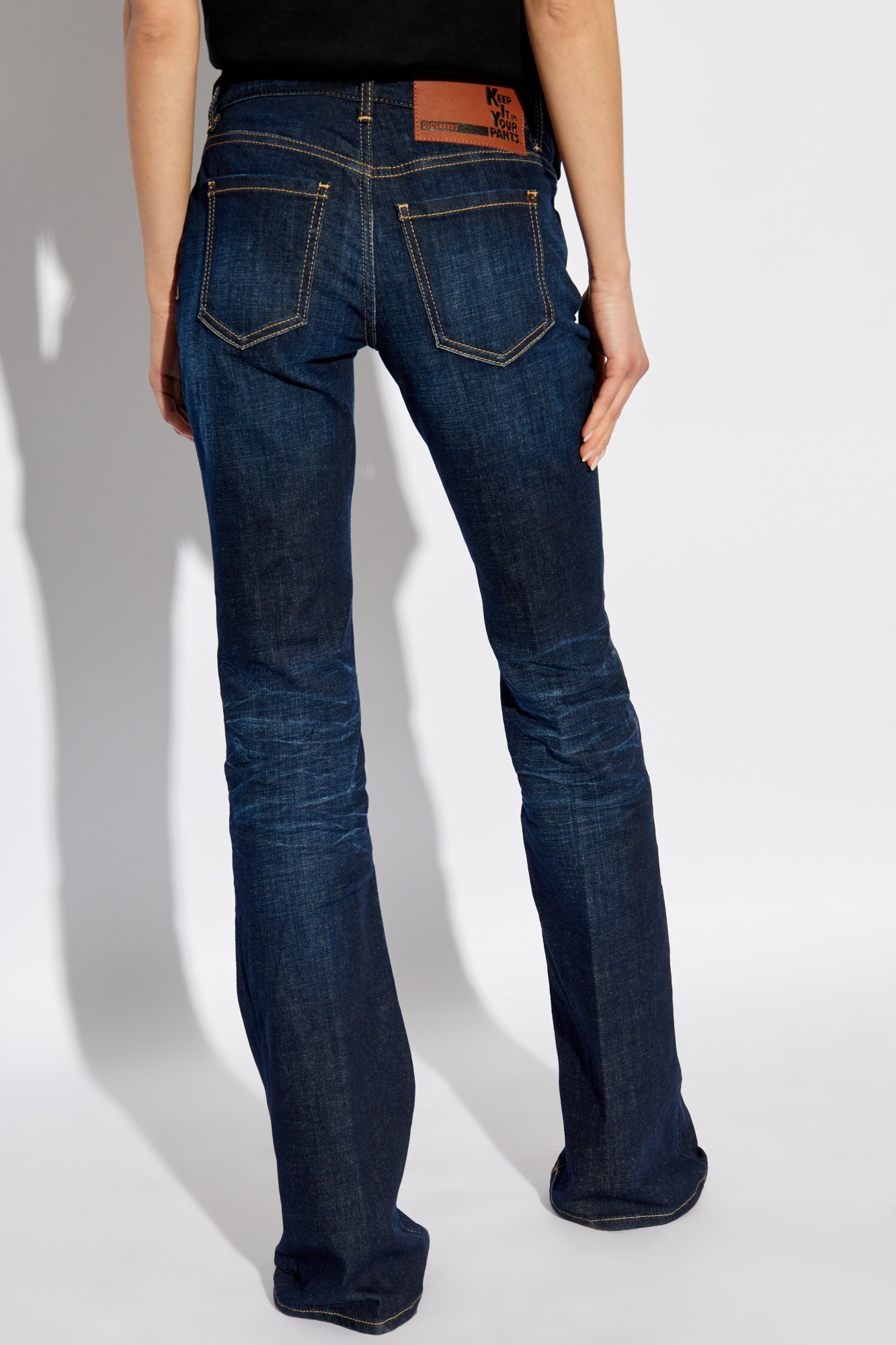 DSQUARED2 DSQUARED2 MID-WAISTED FLARED JEANS